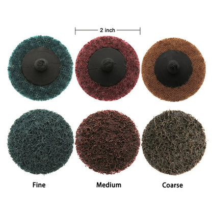 35/46/52PCS 2"Abrasive Disc Sanding Discs Roll Lock Surface Conditioning Discs R-Type Quick Change Disc with1 Disc Pad Holder