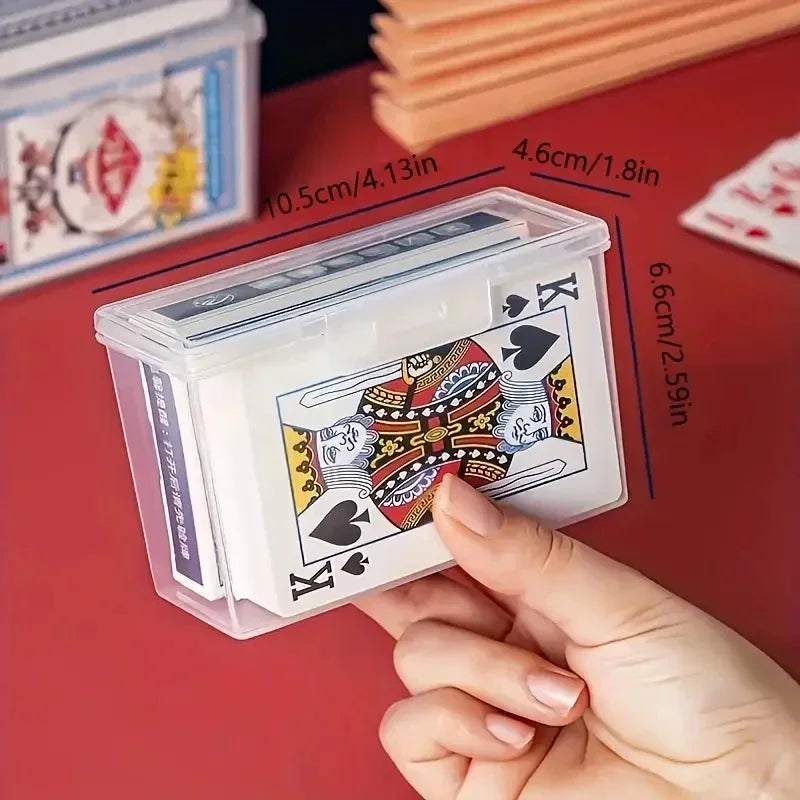 Pudełko na karty do gry 1/3/4szt., Przezroczyste etui na talię, Można umieścić dwa obrazki pokerowe (BEZ kart) Prezent na Boże Narodzenie, Halloween, Święto Dziękczynienia