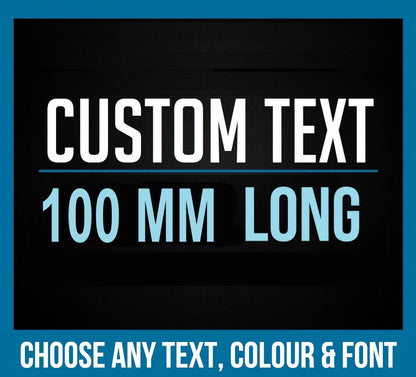 100 mm CUSTOM STICKER Vinyl Decal Long Text Font Name Lettering Business Shop For Car Home