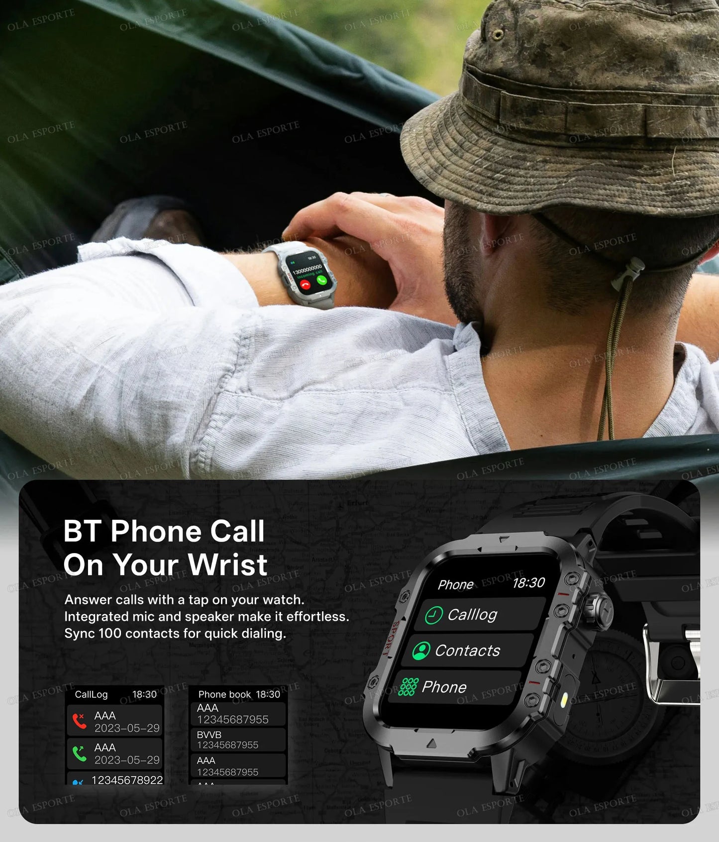 2026 New SmartWatch Men Militray Outdoor GPS Sport Watches Heart Rate Sleep Waterproof Smart Watch IOS Android