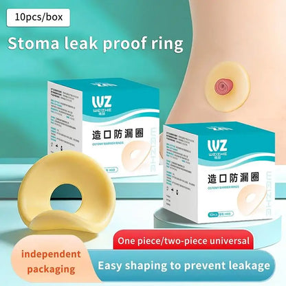 NEW NEW 10Pcs Baseplates Stoma Care Products To Protect Skin Anti-Leakage Ring For Colostomy Bag Ostomy Paste Ring