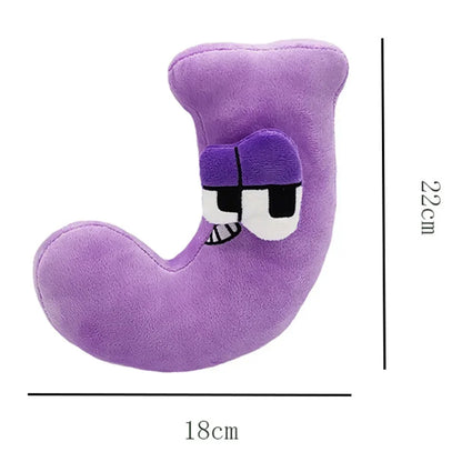 T Alphabet Lore Plush Toys Anime Doll Kawaii 26 English Letters Stuffed Toys Kids Enlightenment Montessori Plush Toy Doll Gifts