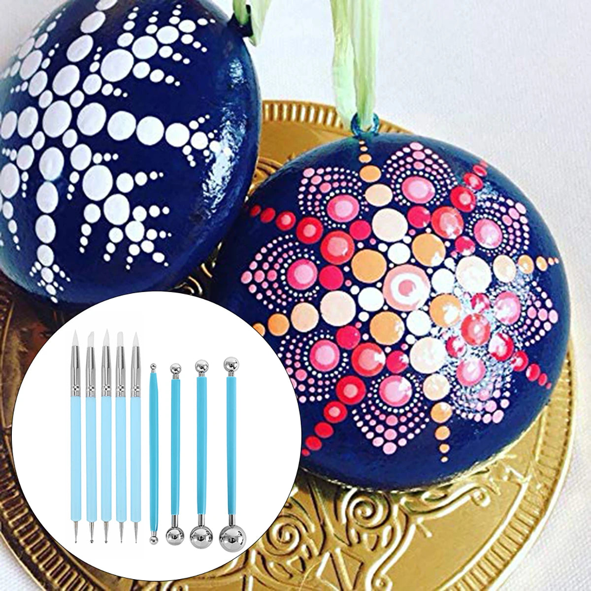 Mandala Dotting Tools for Rock Painting Kits Dotting Art Pen Paint Stencil Drawing Stylus Brush Art Supplies Mandala Art Tool