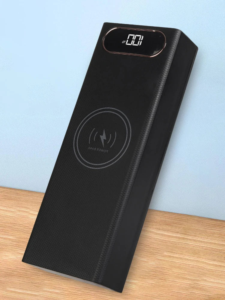 20*18650 Detachable Power Bank Case 22.5W PD QC3.0 Quick Wireless Charging DIY Shell With LED Lighting 18650 Battery Storage Box