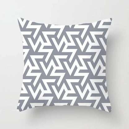 European Gray Pillowcase Geometric Pillow Cover Sofa Cushion Cover Garden Throw Pillows Hotel Outdoor Cushions car Chair 45X45cm