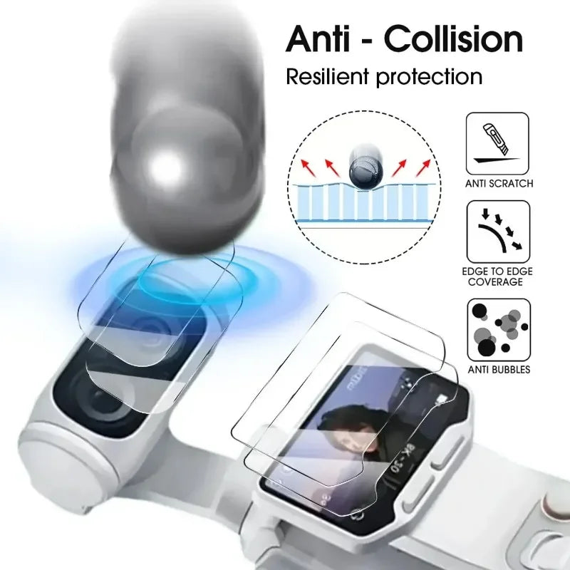 1-3Sets HD Tempered Glass with Easy Installation Kit for Insta360 Luna Ultra Screen Protectors Anti-Reflective Camera Lens Films