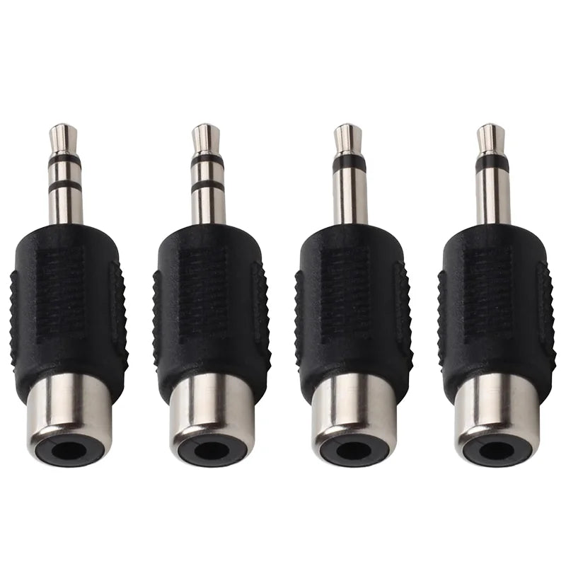 5pcs 6.35/6.5mm Male to 3.5mm Audio Stereo Mono Jack Female To Male Audio Jack Connector Adapter Converter Speaker