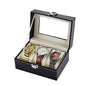 6/10/12Slots Gray Watch Boxes Watch Case with Large Glass Lid, Removable Watch Pillows, Watch Box Organizer, Gift for Loved Ones
