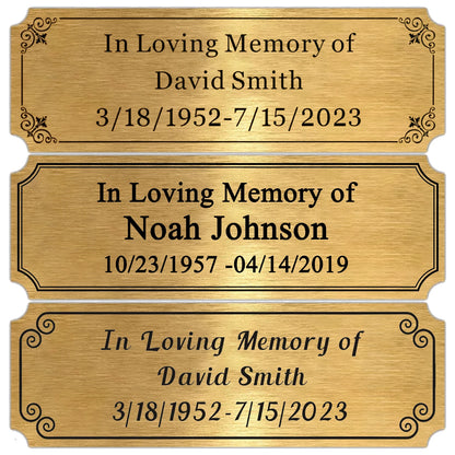 Engraved Name Plates, 1" x 3" Personalized Name Plate, Trophy Plates Engraved, Brass Plaque, Custom Name Plate