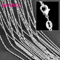 Authentic 5PCS Solid 925 Sterling Silver Jewelry Chains Necklace with Lobster Clasps fit Men Women Pendant 18 Designs 16-30 Inch