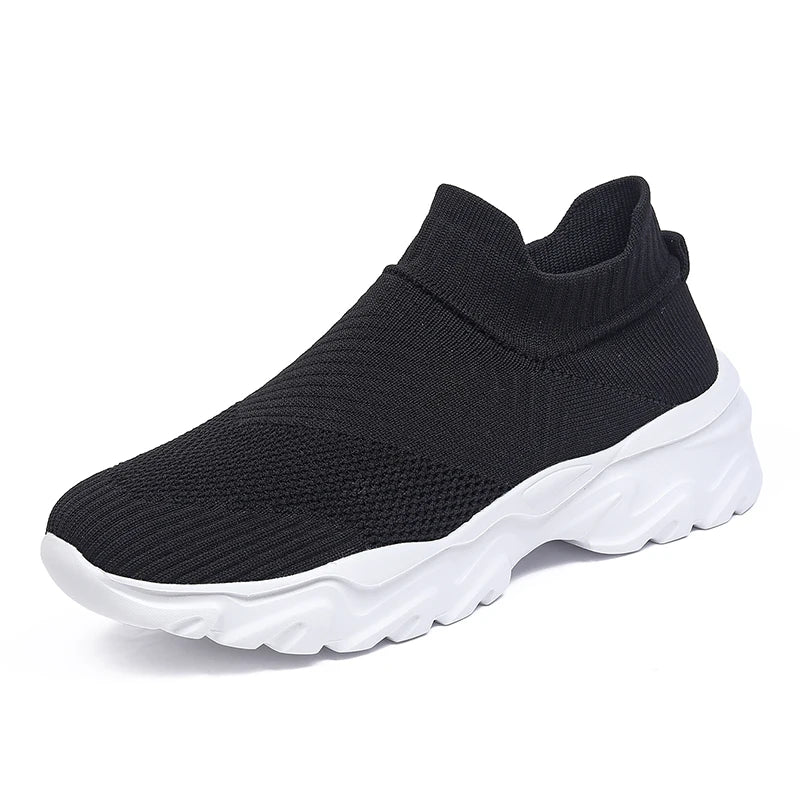 Men'S And Women'S Sneakers Mesh Breathable Lightweight High-Top Running Tennis Shoes Comfortable Outdoor Pair Naked Boots