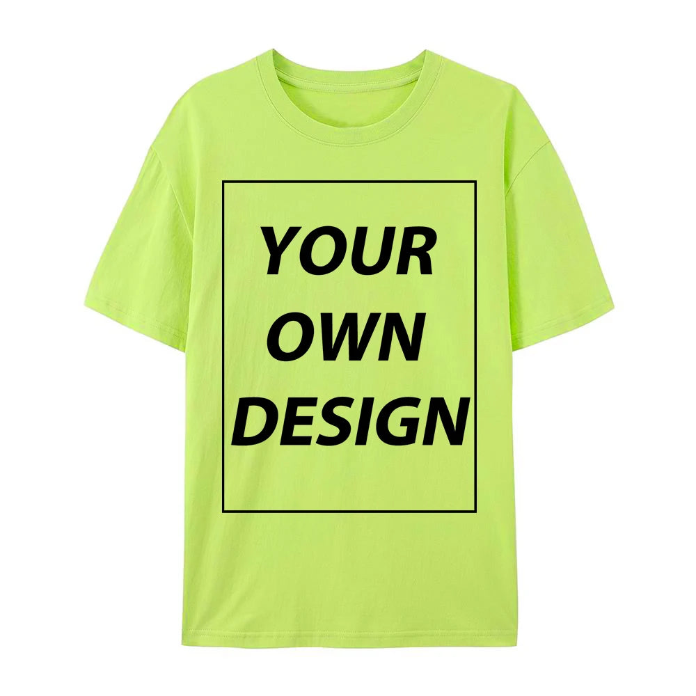 Personalized Custom Print Summer Y2K Team T-Shirt Cotton Casual Loose Short Sleeve Basics Fashion Tee Work Breathable Streetwear