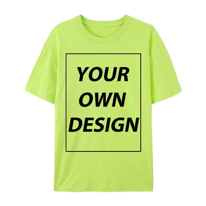 Personalized Custom Print Summer Y2K Team T-Shirt Cotton Casual Loose Short Sleeve Basics Fashion Tee Work Breathable Streetwear