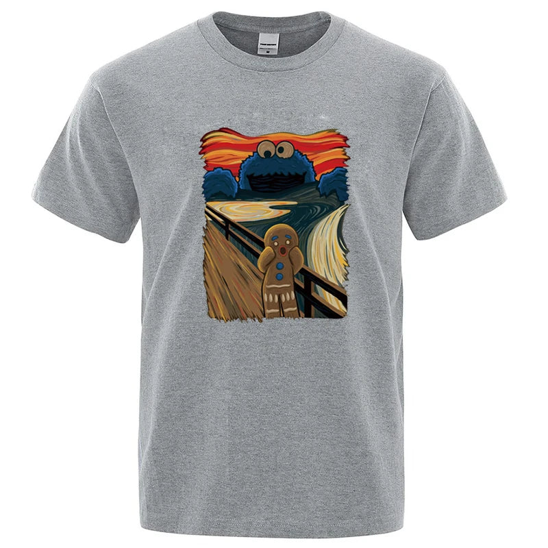 Summer Men High Quality T-shirt Cotton Blend Short Sleeve Print Casual Loose Men T Shirt O-neck Male T-shirt Male Tees  for Men