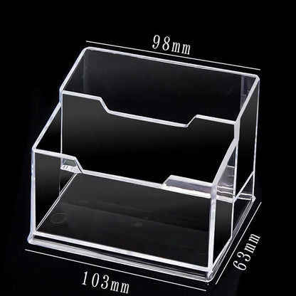 Business Card Stand Creative Transparent Acrylic Card Storage Box Business Large Capacity Card Box