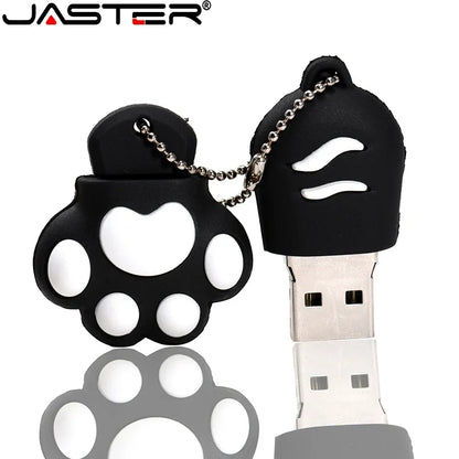 Silicone Cat Claw Cartoon USB Drive USB 2.0 Flash Drive 8GB Girl Specific Pen Driver 128GB 64GB Key Chain Memory Stick USB Stick
