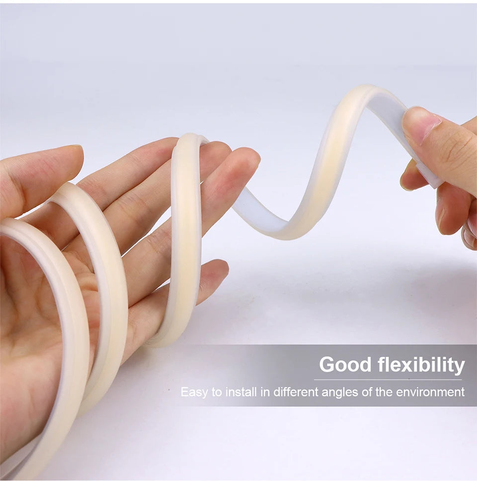 1-35M COB Strip Light Pure Silicone Tube 288LEDs/M High Bright Flexible String Lamp Waterproof 220V 110V For Villa Garden Yard