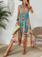 Holidaya Ladies Summer Floral Print Round Neck Sleeveless Dress For Casual Or Vacation Maxi Vacation Beach Outfits Women