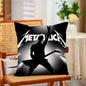 M-Metallica Band Pillow Cases for Bedroom Living Room Sofa Home Decor Polyester Cushion Cover with Zipper