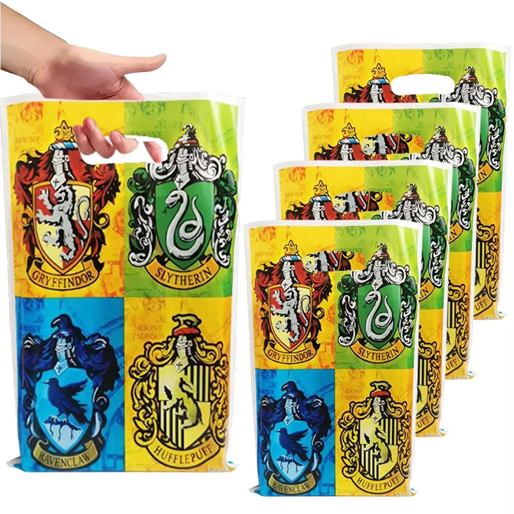 Harry Potter Theme Party Favors Gifts Bag Slap Bracelets 50pcs Stickers Keychains Birthday Souvenir Supplies Classroom Rewards