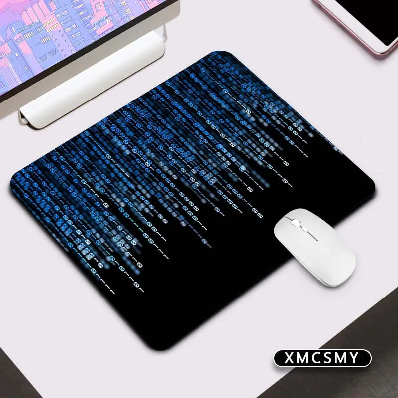 Matrix Binary Code Keyboard Pad Mouse Deskmat Computer Mat Pc Gaming Accessories Mousepad Gamer Mausepad Mats Cabinet Mause Pads
