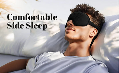 Sleep Mask ,Blackout Eye Masks for Sleep - 3D Breathable Soft Comfortable Eye Mask With Noise-cancelling earplugs