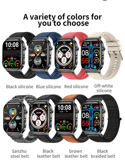 New Blood Lipids Uric Acid Blood pressure Smart Watch Men ECG+PPG Fitness Tracker Clock Heart Rate Bluetooth call Smart watches
