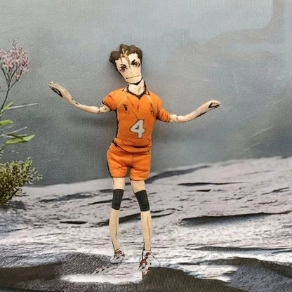 Anime Haikyuu Hinata Shoyo Kozume Kenma Cosplay Cotton Doll Iron Wire Skeleton Twistable Abstract Cartoon Figure Funny Dolls