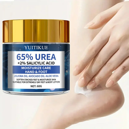 YUITIKUE 65% Urea Foot Cream 60g - 2-Week Cracked Heel Repair, Fast Absorption Non-Greasy, for All Skin Types