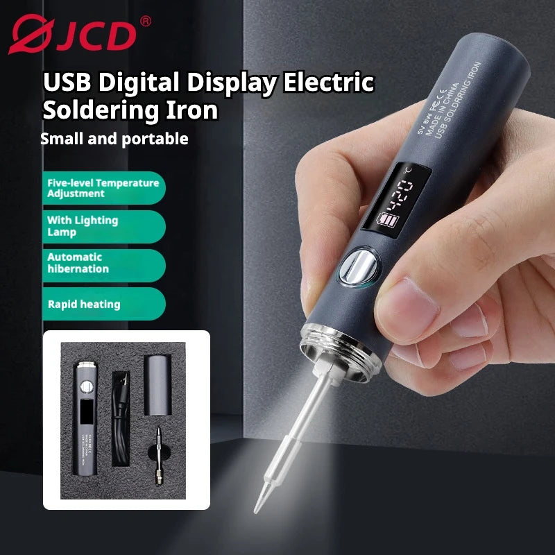 1400mah USB Soldering Iron Wireless Charging Electric Soldering Iron Fast Charging Rechargeable Portable Repair Welding Tools
