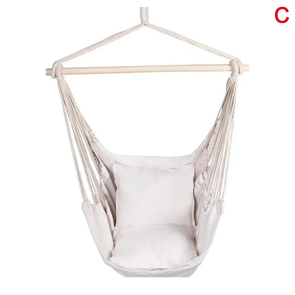 Outdoor Thicken Canvas Hammock Home Garden Leisure 1 Person Swing Chair Camping Hunt Rest Stripe Hanging Bed Chair