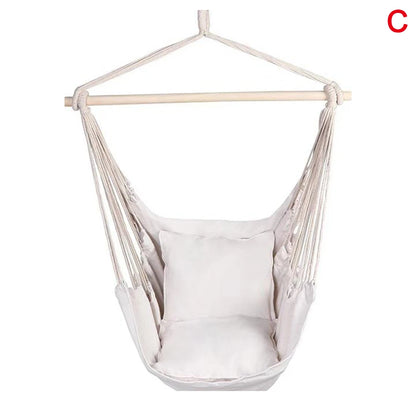 Outdoor Thicken Canvas Hammock Home Garden Leisure 1 Person Swing Chair Camping Hunt Rest Stripe Hanging Bed Chair