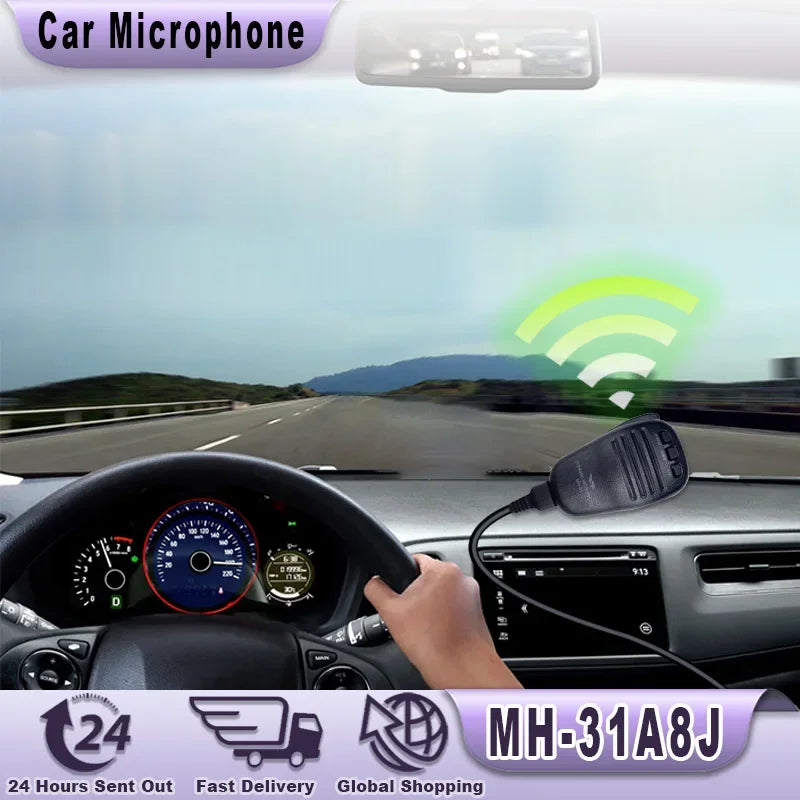 Car Portable Microphone MH-31A8J Microphone for FT-817ND FT-857D FT-897D FT-450D FT-900/AT FT-818 FT-891 Walkie Talkie MH-31