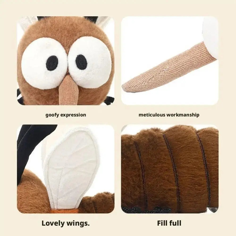 Stuffed Animal Mosquito Plushie Home Decoration Funny Insect Mosquito Insect Toy 25CM Cartoon Stuffed Mosquito For Children