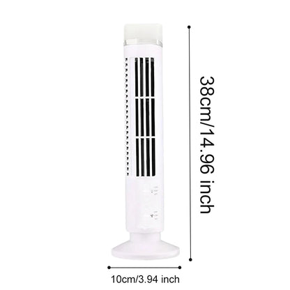 LED Tower Fan Bladeless Tower Fan 90 Degree Oscillating Quiet Portable USB Electric Desk Fan with Light for Home Bedroom Office