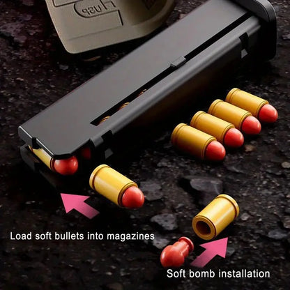 2011/SIG17 Shell Ejceting Toy Gun Model Automatic Continuous Firing Soft Bullet Empty Hanging Airsoft Birthday Gifts for Boys