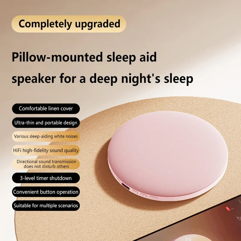 Głośnik Bluetooth do spania pod poduszkę, przenośne urządzenie audio przy łóżku, miękki głośnik do poduszki dla relaksu, snu i domowego relaksu