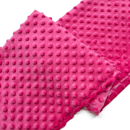 Minky Dot Fabric For Baby Comfort Blankets 1mm Pile Length Polyester Single Sided Swaddle Baby Crying Comfort Plush Fabric