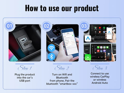 XUDA 2in1 Wired To Wireless CarPlay Adapter Android Auto Dongle Smart AI Box High Quality Car Accessories Intelligent System