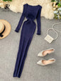 SINGRAIN Women Autumn Knitted Dress V Neck Sexy Slim Elastic Oversized Basic Bodycon Long Dress Winter knit Warm Sweater Dresses