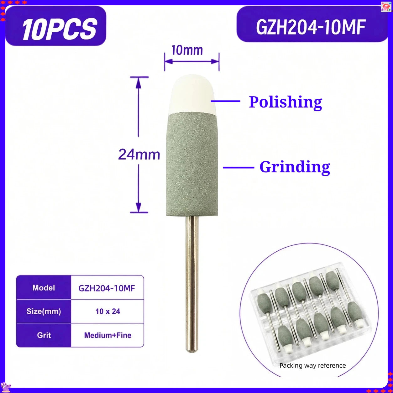 Dental Lab 2-in-1 Grinding Polishing Hand Tool for Pre-Sintered Zirconia Green State Zirconia Restoration Finishing Rotary Tool