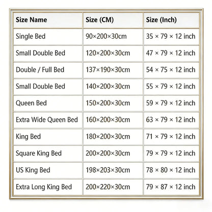 Ultrasonic Quilted Waterproof Antibacterial Mattress Protector Breathable Ultra Soft Noise Free 30CM Deep Pocket Fitted Sheet