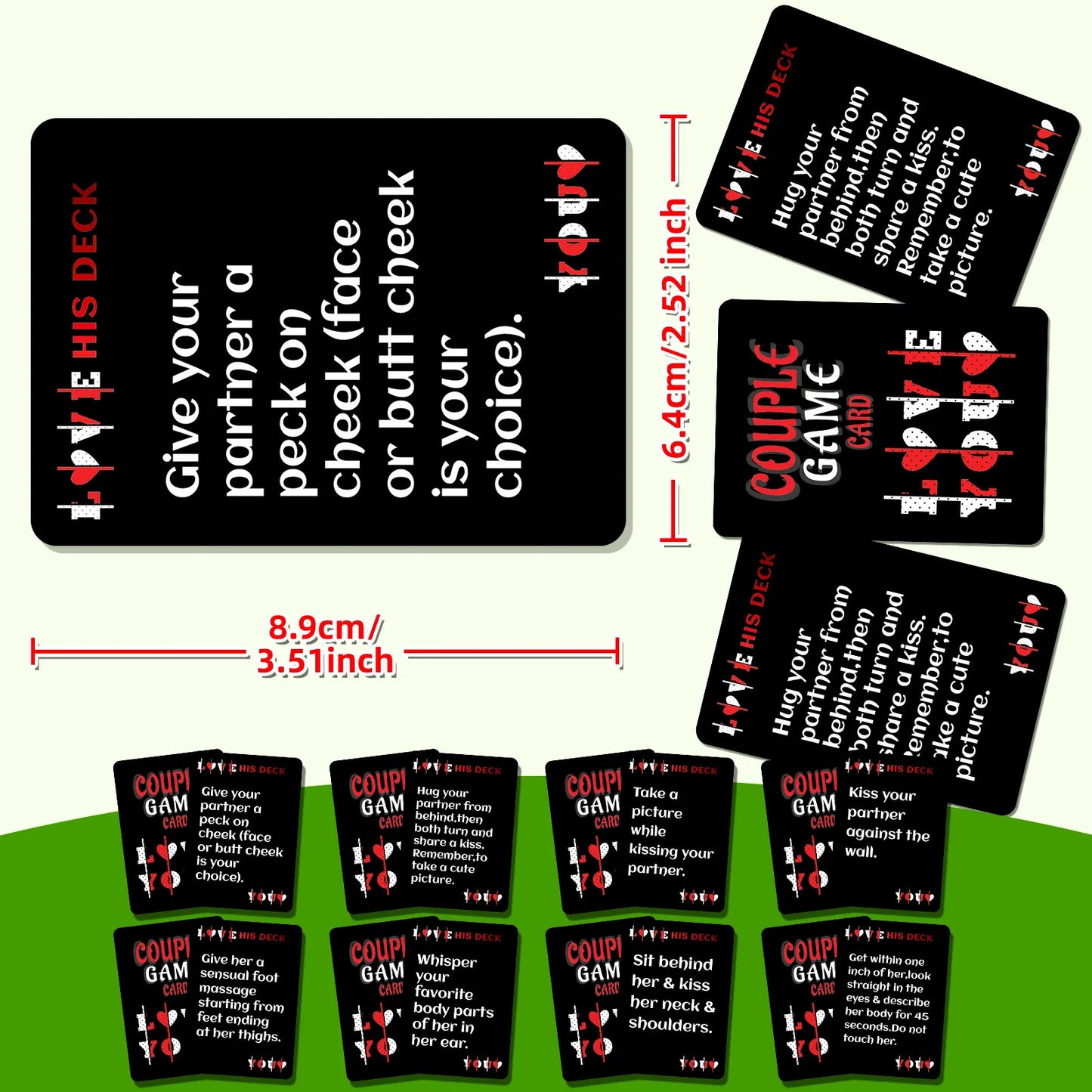 1Deck Couple Game Card - Challenge Cards for Couples, Night Date Bedroom Leisure Entertainment Game Card