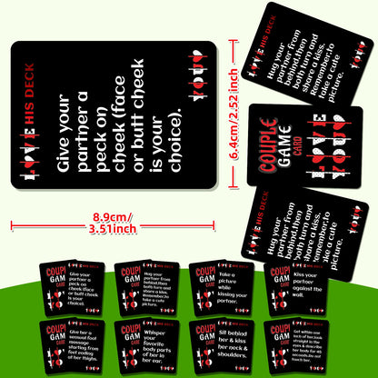 1Deck Couple Game Card - Challenge Cards for Couples, Night Date Bedroom Leisure Entertainment Game Card