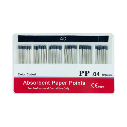 With Scale Dental Absorbent Paper Points Taper 04 15#-40# Dental Pure Cotton Fiber Paper Endodontics Treatment Consumables