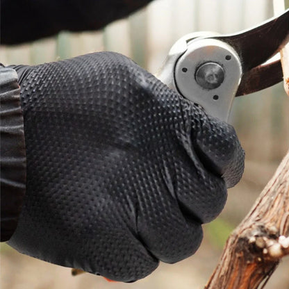 2-100PCS Heavy Duty Disposable Nitrile Gloves 8Mil Extra Thick Mechanic Glove with Textured Grip Antislip Safety Work Gloves