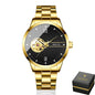 SKROX Original Luxury Brand Waterproof Tourbillon Automatic Clock Steel Skeleton Mechanical Man Watch Business Male Wristwatches