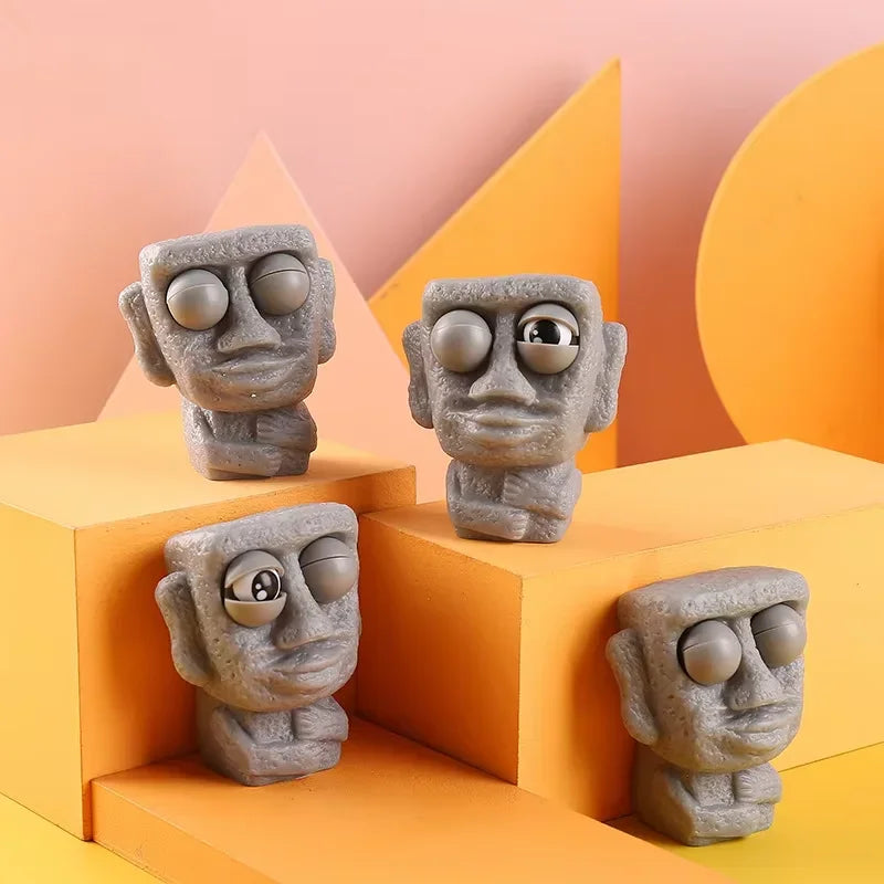 Stone Man Releases Stress Toy Eye Popping Slow Rebound Soft Squeeze Sensory Fidget Toy for Kids Funny Stuff Adult Teen Gifts