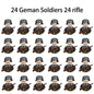 WWII Infantry Military Soldier War National Army Mini Gun armament Models Building Blocks Building Blocks Toys for Kids