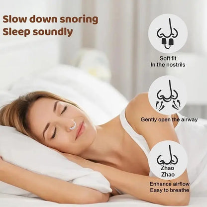 3Pcs/box Silicone Nose Clip Anti Snoring Nasal Dilator Stop Snore Aid Nose Breathe Strips Easy Breathe Improve Sleeping Aid